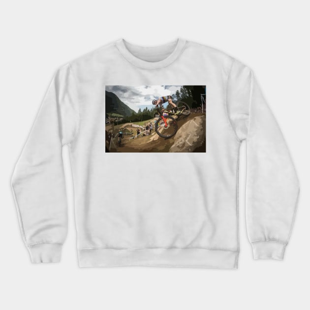 Nino Schurter Painting Crewneck Sweatshirt by gktb